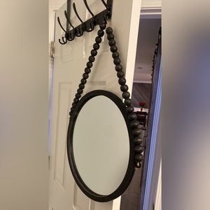 Black round mirror